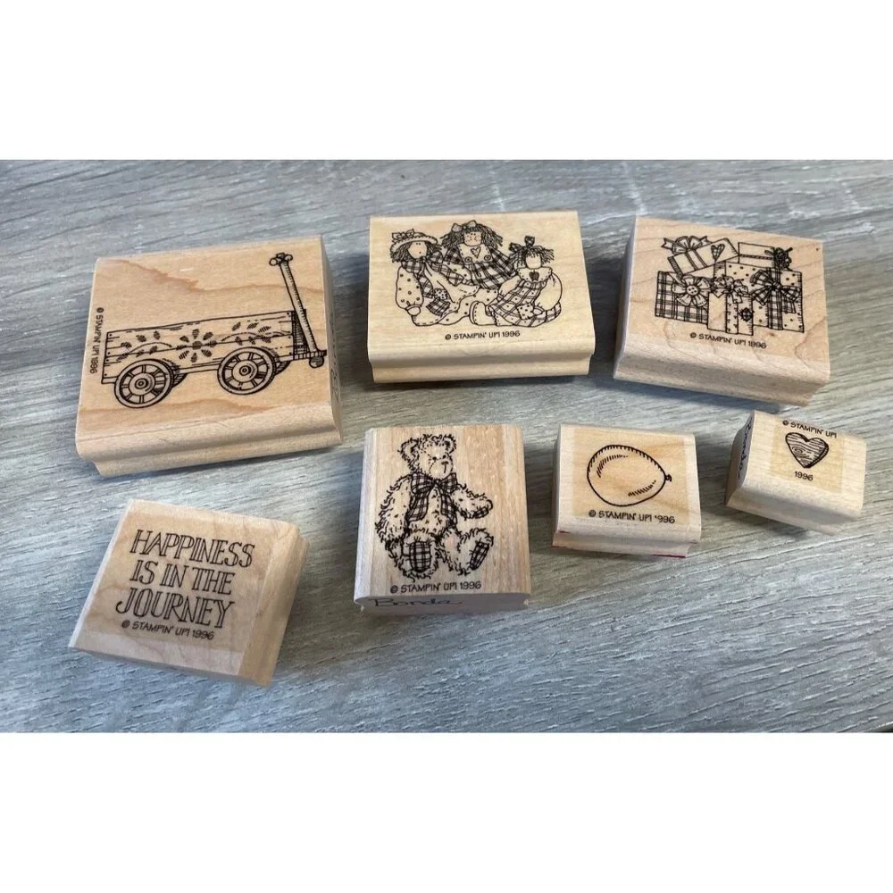 Stampin Up Mounted Rubber‎ Stamp Wagon Journey